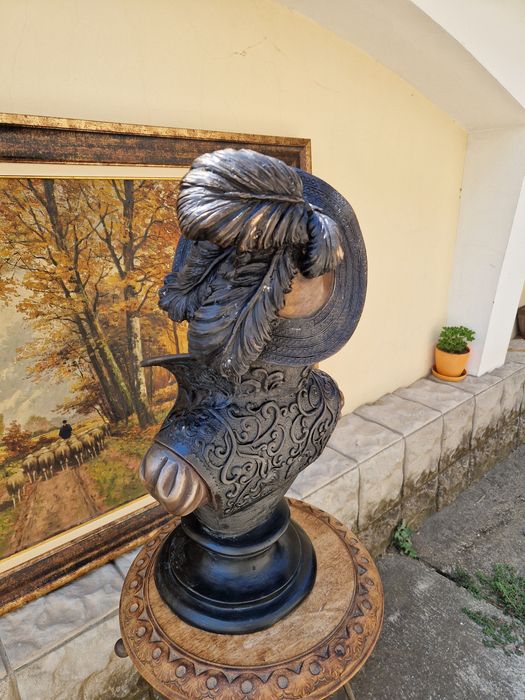 Топ - Уникална антикварна френска бронзова фигура статуетка скулптура