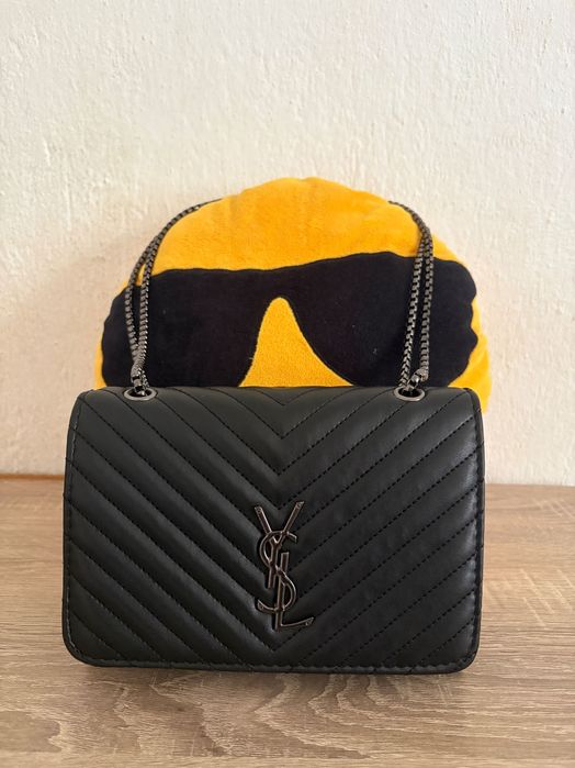 Дамска черна чанта YSL