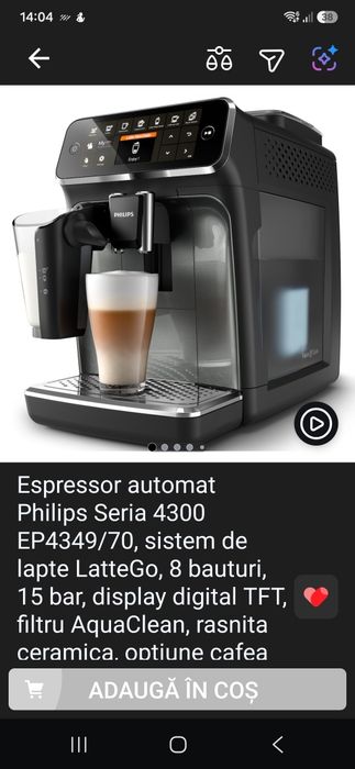 Expresor Philips seria 4300