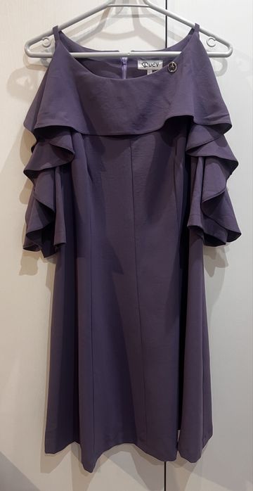 Официални бежова и лилава рокля Arogans и Lucy – къси , размер L