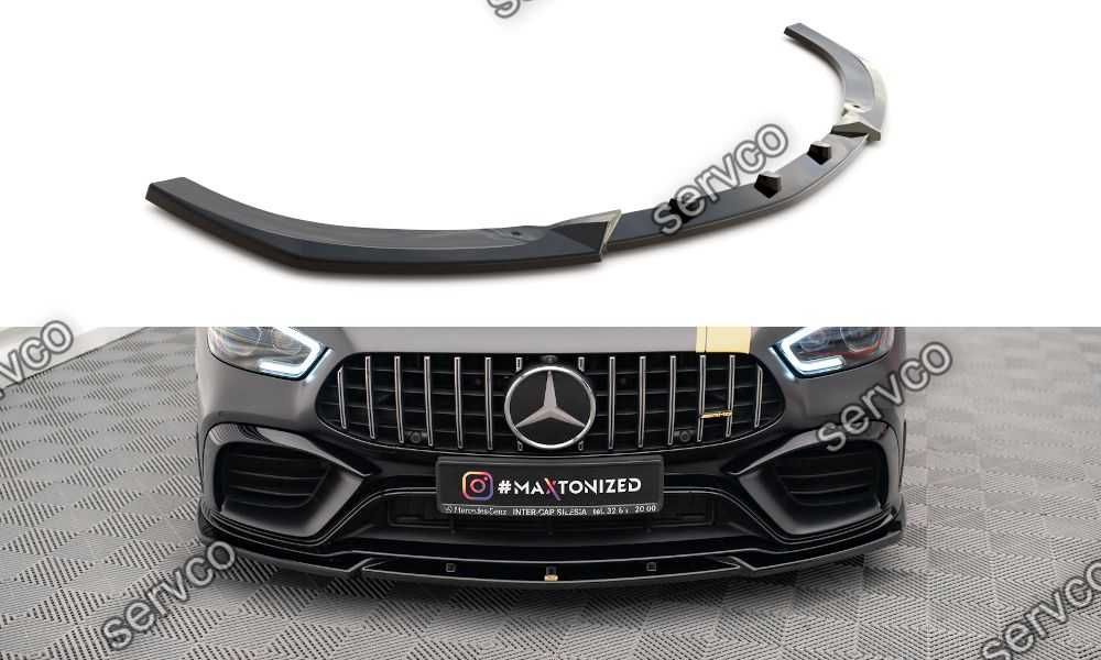 Prelungire splitter bara fata Mercedes AMG GT 63S 4-Door Coupe Aero 2018- v3 - Maxton Design