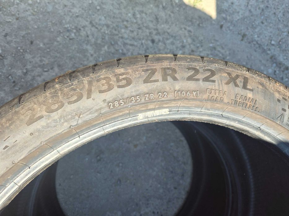 2 Anvelope de VARA - 285/35/22 - Continental Sport Contact 7 - APP NOI - DOT 2023 !