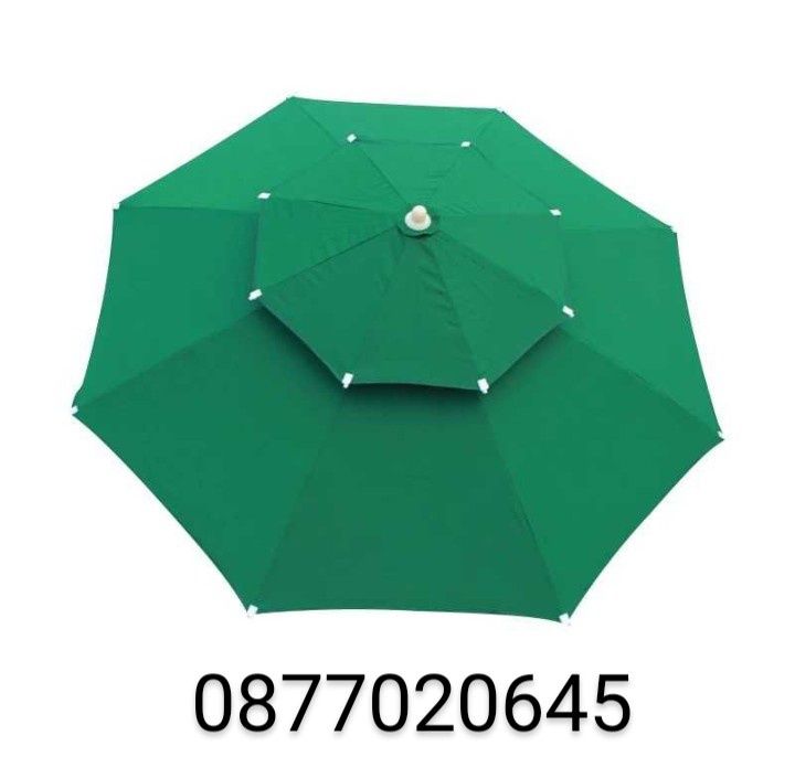 Градински чадър с двоен таван против вятър