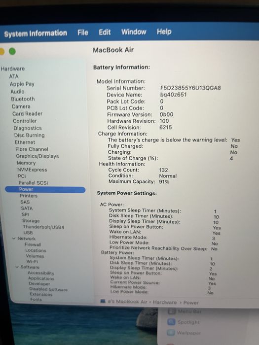 Macbook m2 air 8GB 256GB