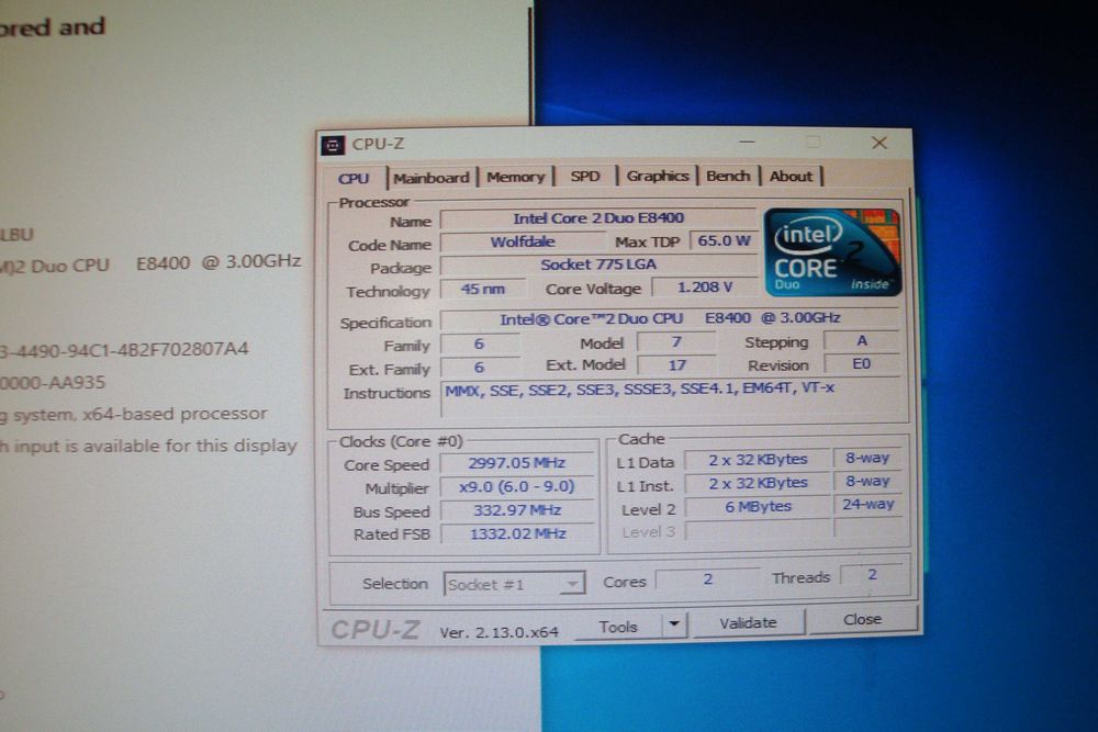 Procesor intel core 2 duo E8400 3Ghz fsb 1333 6mb LGA 775