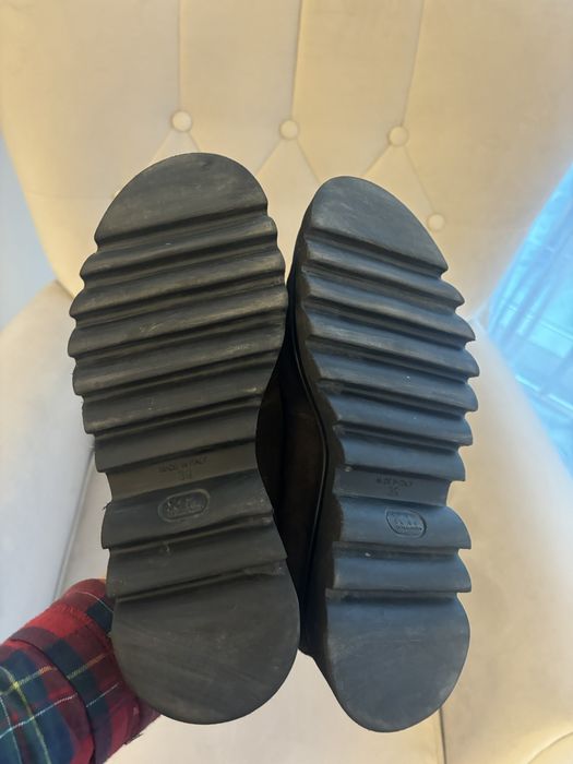 Замшевые лоферы коричневые