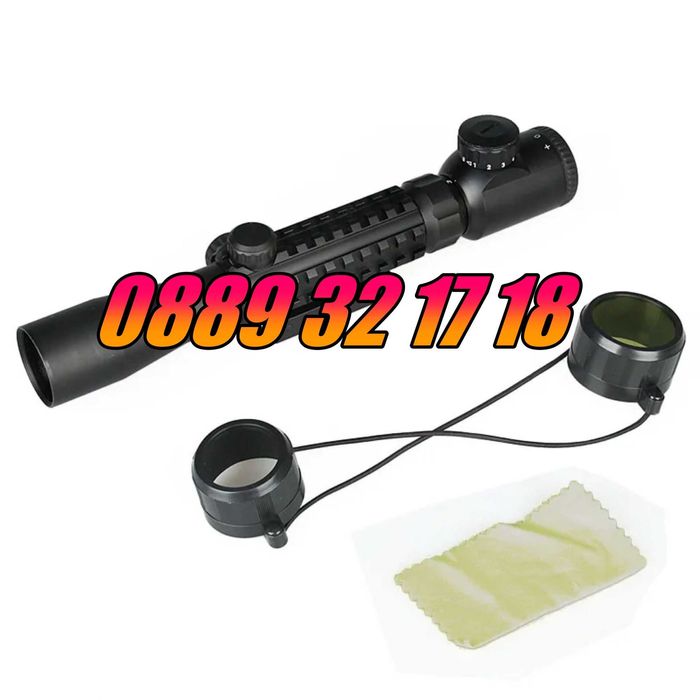 Оптика за пушка Bushnell, оптичен мерник 3-9х40E,релсов захват 10-20мм