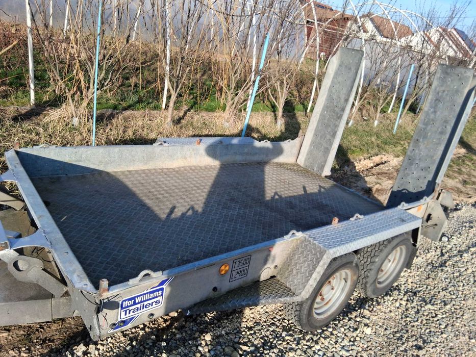 Vand remorca trailer utilaje Ifor Williams , 3500 kg ,  2 axe