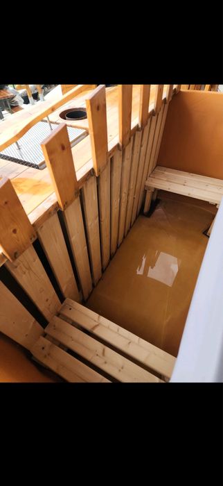 Ciubar lemn cu soba Inox 180cm