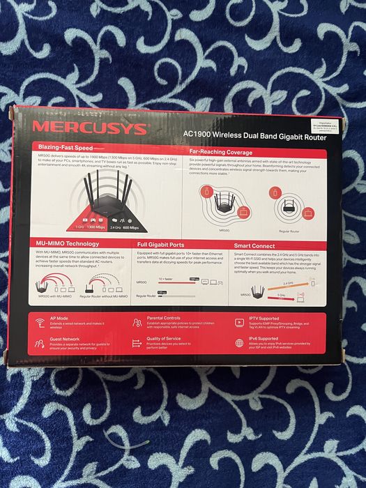 Router Wireless Dual Band Gigabit Mercusys MR50G AC1900