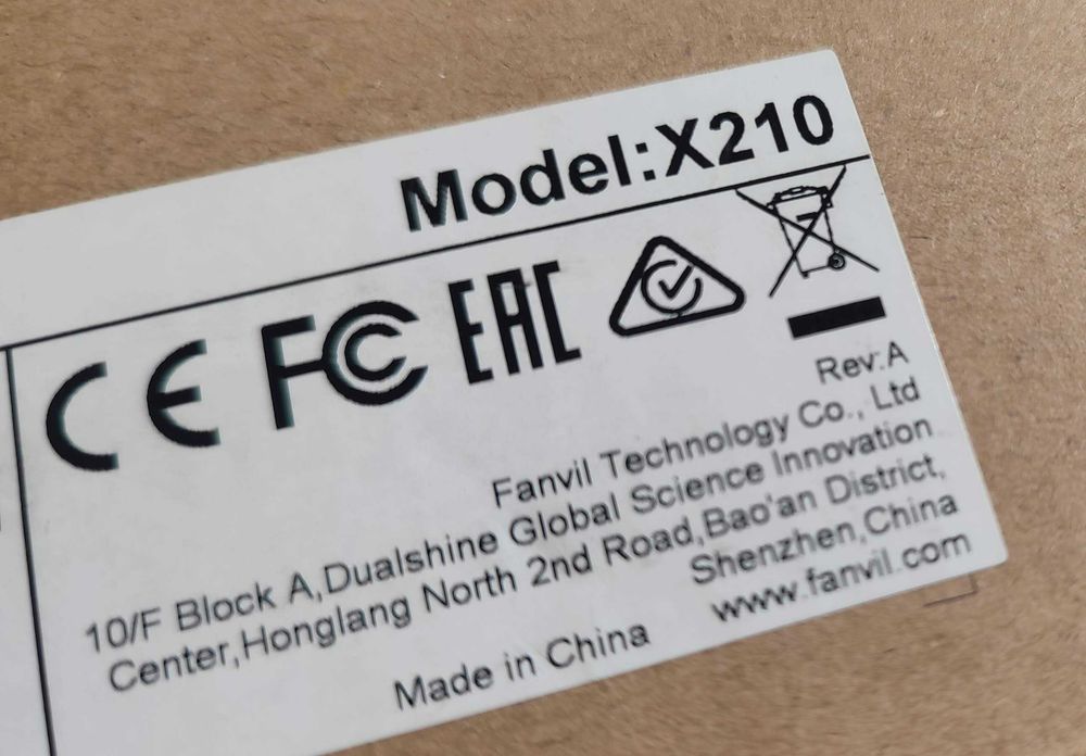Telefon VoIP, Telefon SIP - Fanvil X210 - IPV6 HD BT RJ45 POE