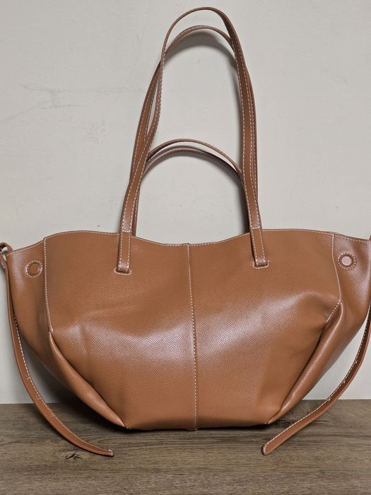 Polene Cyme Mini цвят Camel оригинална дамска чанта