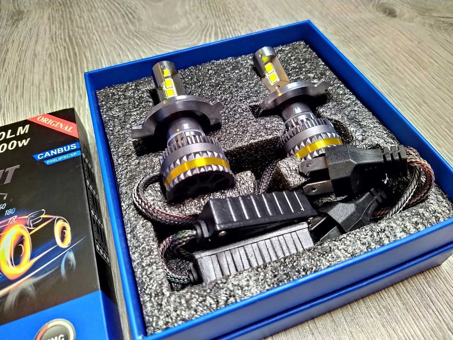 Set Becuri LED H4 Canbus 100W/15000LM 6000K-6500k / 9-30V CSP