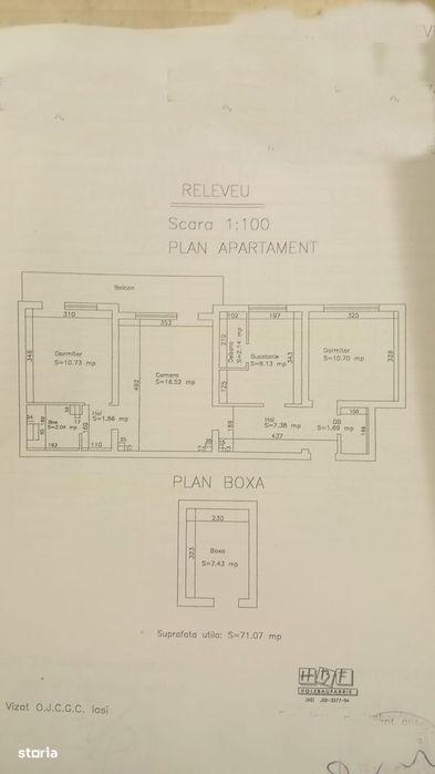 TATARASI-BRD-ap.3 camere, et.2/4,boxa intabulata,LIBER,bloc pe cadre!