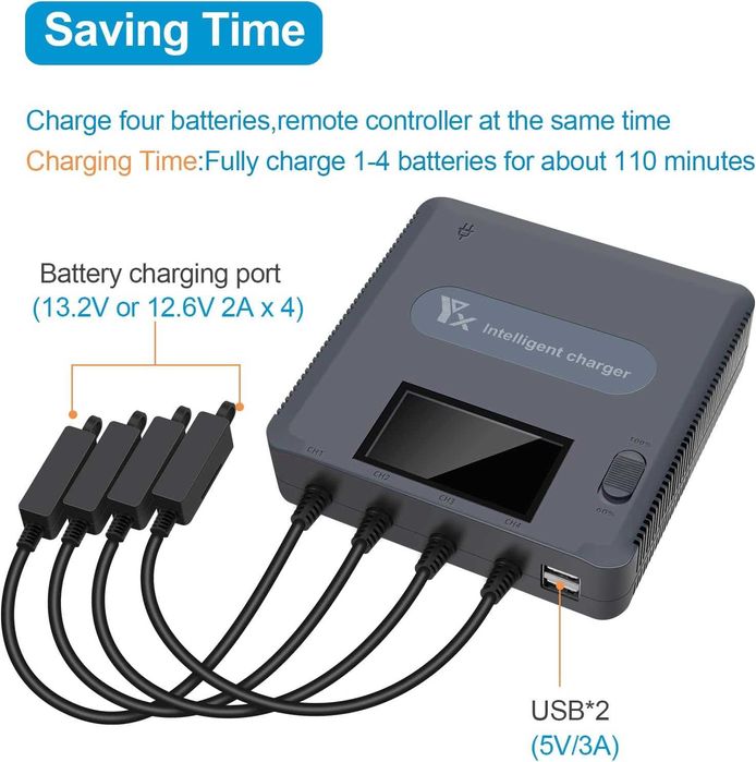 Мултифункционално зарядно устройство за DJI Mavic Air 2 / 2S