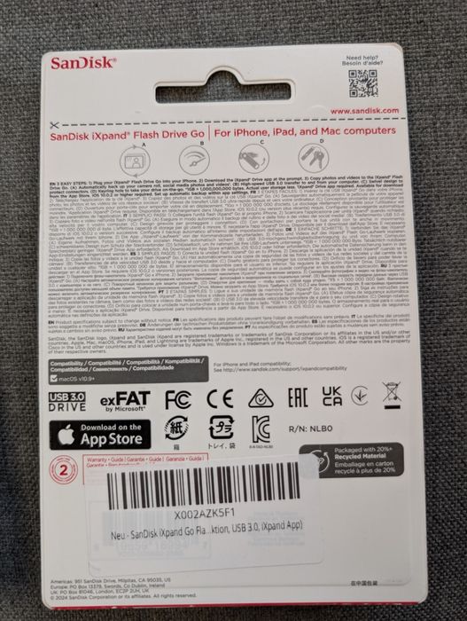 SIGILAT - Stick Flash Drive - Samsung 512GB - Sandisk iXpand 256GB