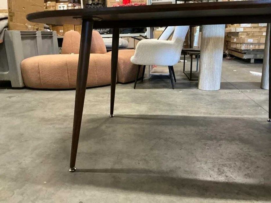 Masă dining ovală 180x90 cm, lemn nuc