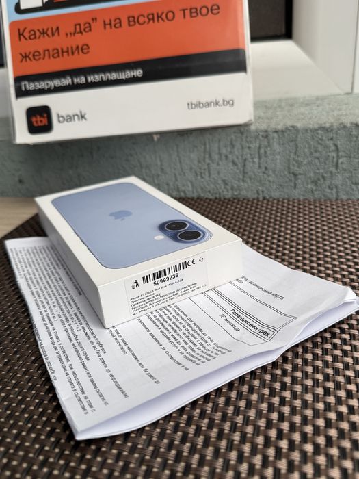НОВ*iphone 17 Лизинг от 66лв/м Mist Blue айфон 17 син