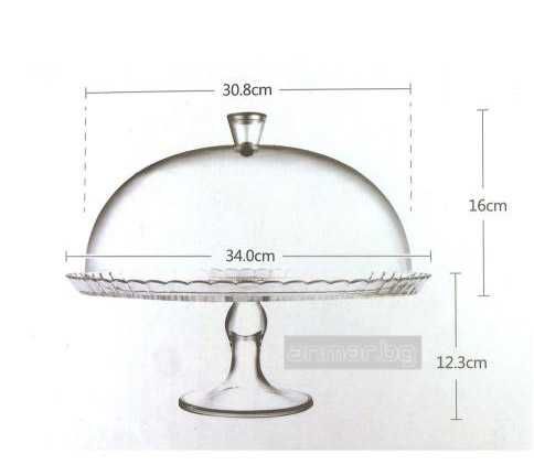 Поставка за торта 34см Акрил - ПОЛИКАРБОНАТ