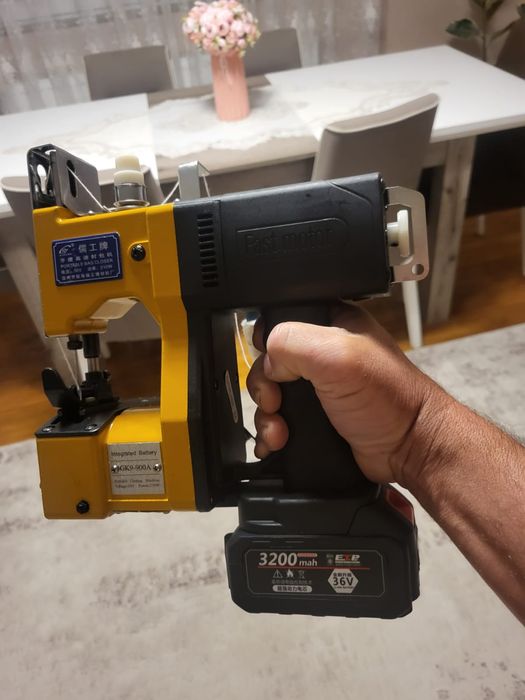 Vind mașină de cusut saci cu acumulator