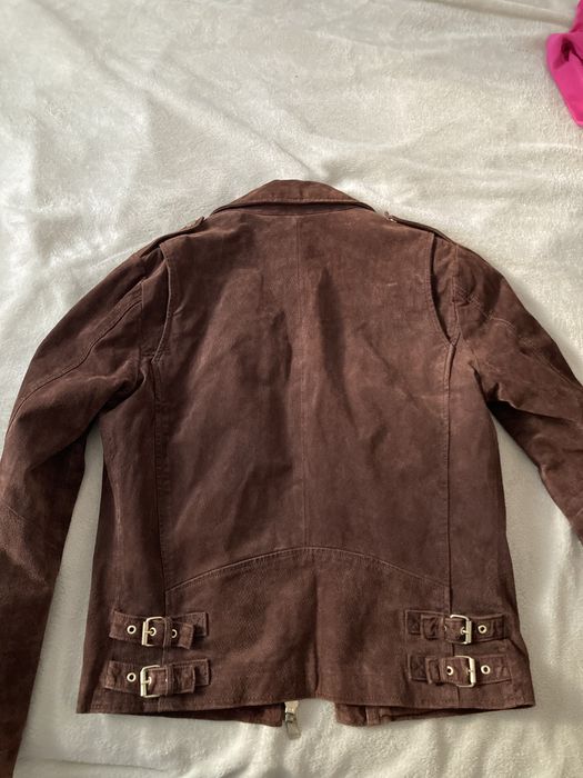 Geaca biker piele intoarsa
