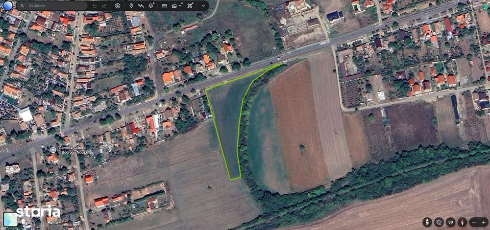 Teren intravilan Zadareni-Bodrogul Nou 8000mp / 141m front - Sosea