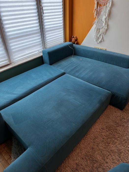 Син/Ъглов Диван 180*270 Разтегателен/Ракла