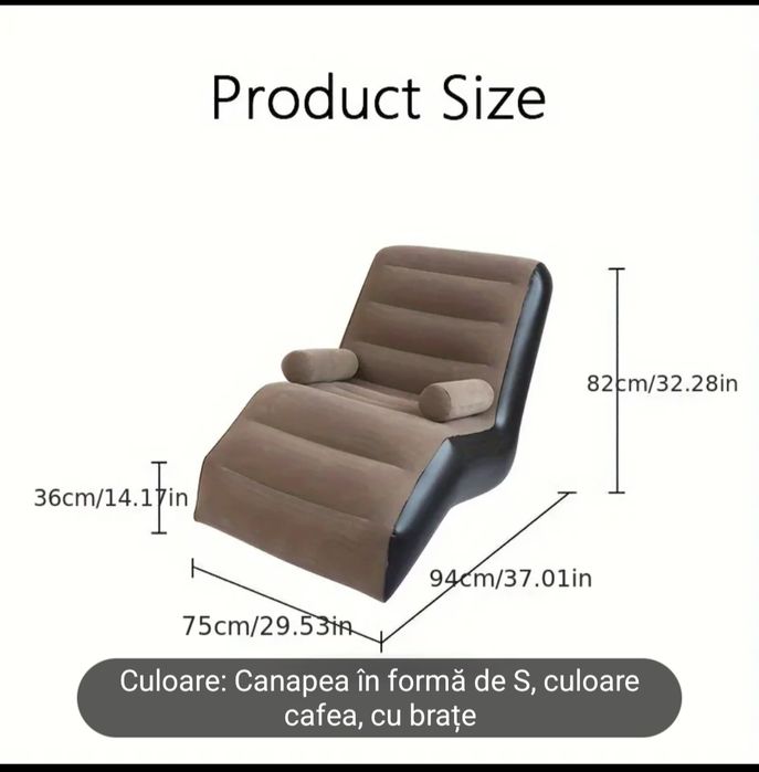 Șezlong pliabil  , 190x56x83cm