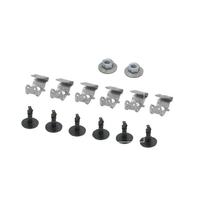 Set cleme fixare scut motor Mercedes Vito/ Viano (W639), 01.2003-2014, 14 buc/set,