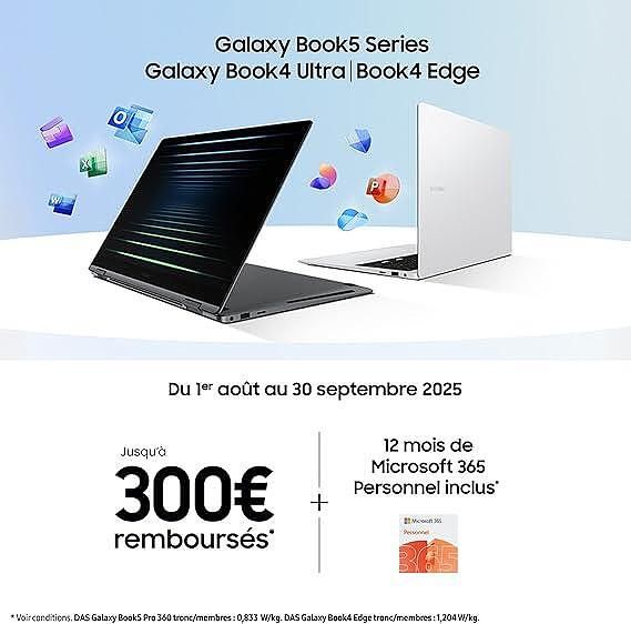 Samsung galaxy book5 360 15.6", copilot+pc, лаптоп с изкуствен интелек