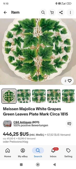 Продавам антикварна чиния Meissen около 1900 година Уникална