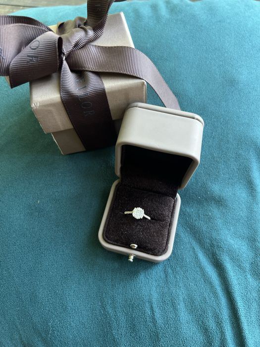 Inel logodna TEILOR aur galben 18K, 17 diamante 0,5, marime 51