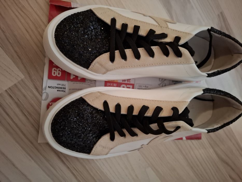 Кецове с брокат Dragonfly,естествена кожа, нови