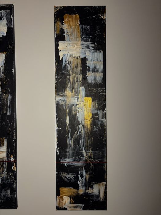 WHY – triptic abstract acrilic pe pânză