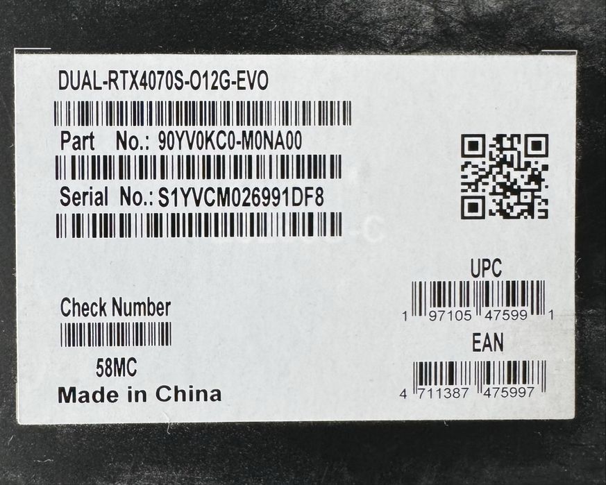 ASUS RTX 4070 Super Dual OC