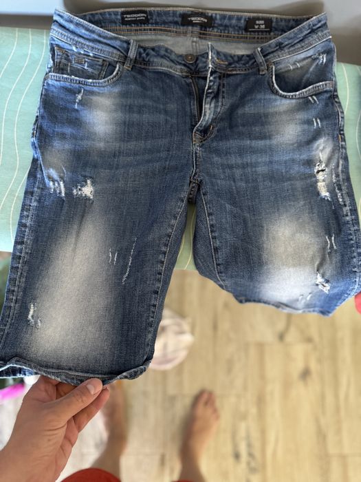 Къси дънки на Теодор серия деним накъсани