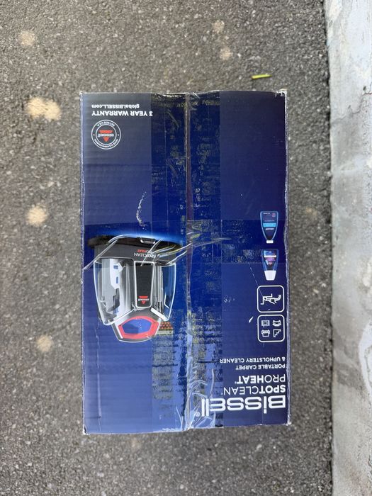 Aspirator de mână, Bissell, Spotclean Proheat compact, cu tehnologie Heatwave, 330 W, pentru tapiterie și covoare Rosu / Negru