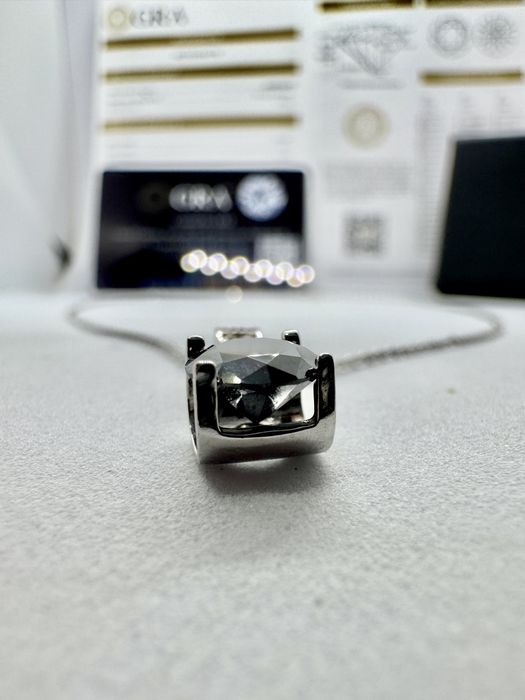 Сребърно колие с мойсанит (Диамант) 1 карат