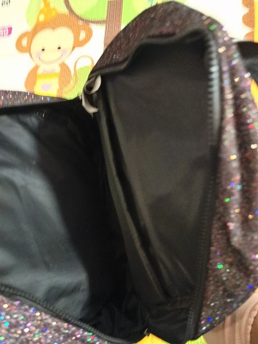 Ghiozdan Negru Girl Power Glitter - Miss Lemonade