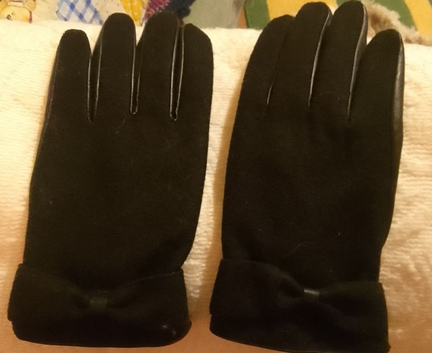 Mănuși de piele întoarsă pentru damă