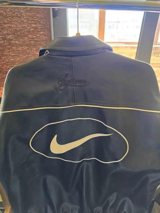 Nike x Supreme Geaca Piele Varsity