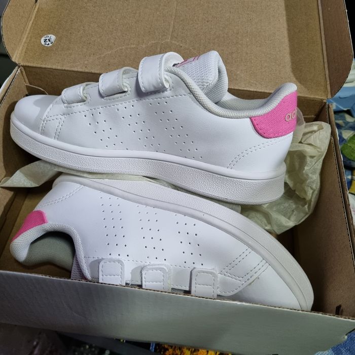 Adidasi Adidas,pentru copii, fetițe, alb/roz, mărimea 29, noi,original