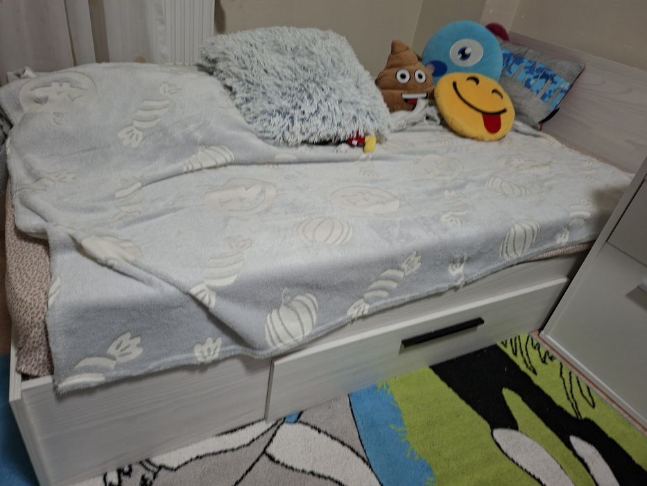 Set mobilier cameră copil – pat , dulap si comoda cu cant ABS