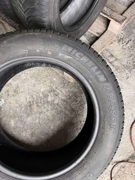4 anvelope  M+S , 205/55/16 , Michelin , 6.3 mm