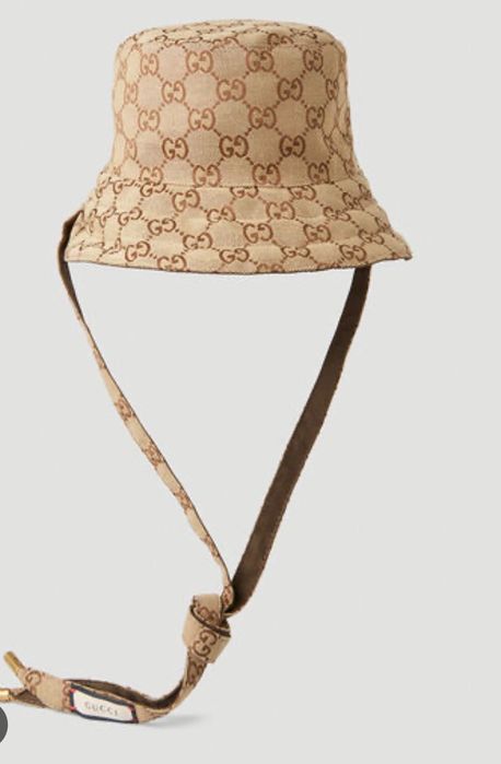 Gucci Reversible GG Monogram Brown Bucket Hat