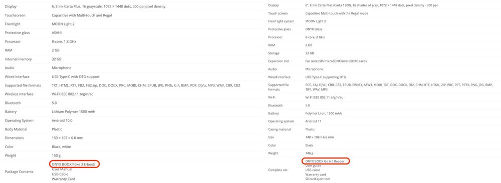 Onyx Boox Poke 3 - 6" E-ink Tablet