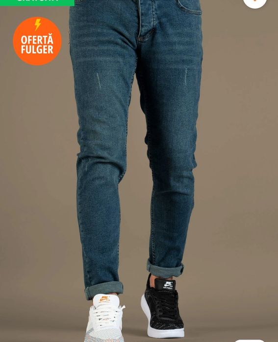 Blugi Bărbați Slim Fit Bumbac Nr 36 Noi Cu Etichetă Reducere