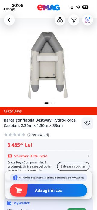 Barca gonflabila Bestway Hidro-Force