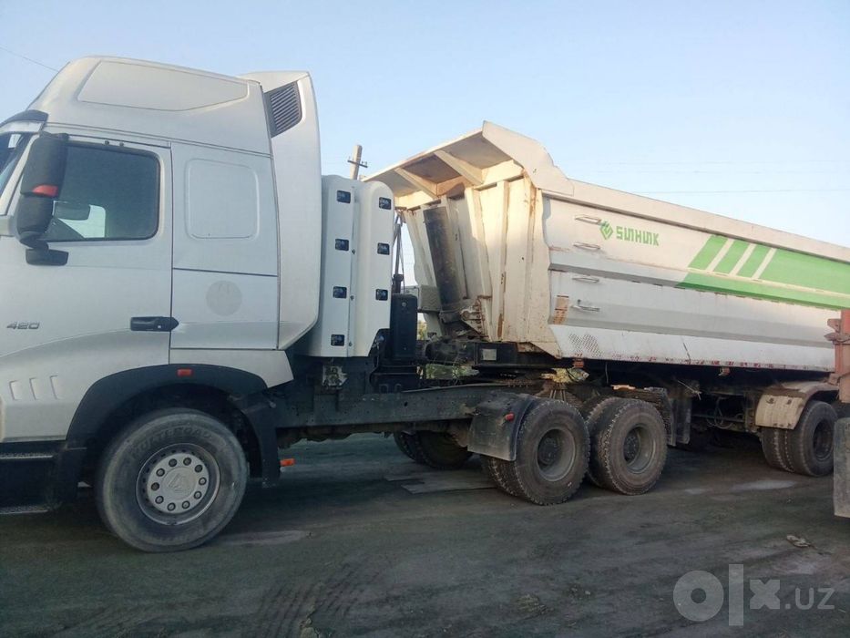 Тягач А7 (CNG) + полуприцеп самосвальный Sunhunk 40m3