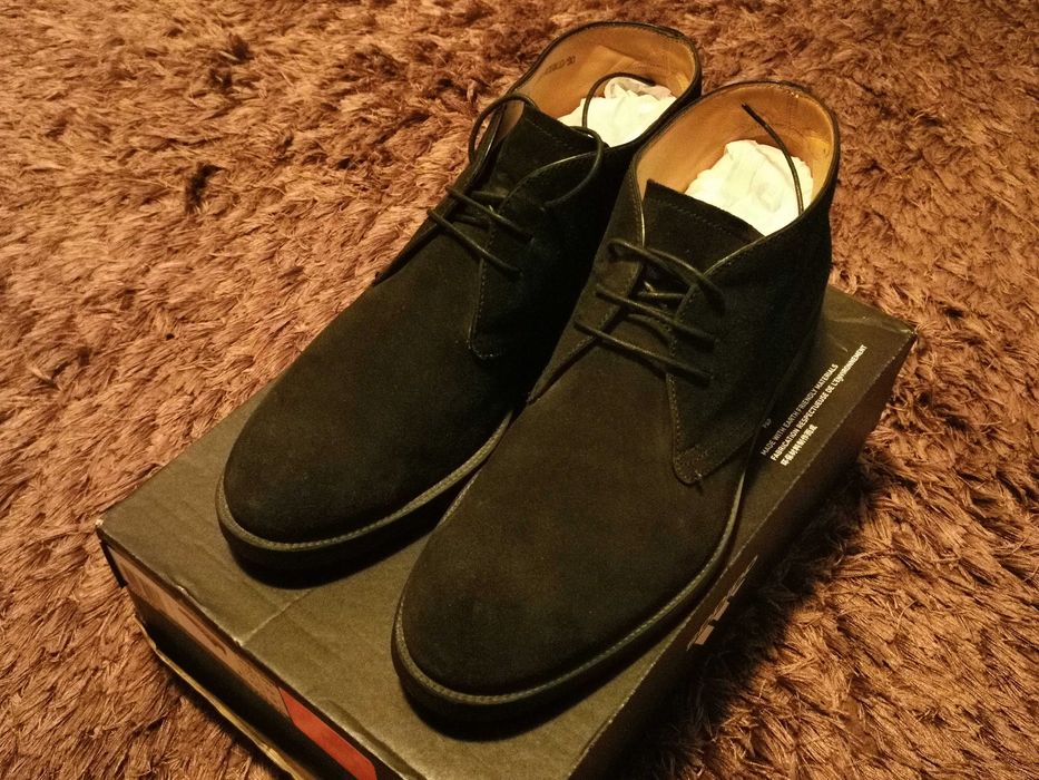 Ghete originale BALLY ,negre ,piele intoarsa moale,mar 41, 10/10